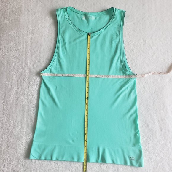 Victoria Secret VSX Sport Sleeveless Loose Fit Teal Green Active Tank To SZ S/P - Picture 13 of 13